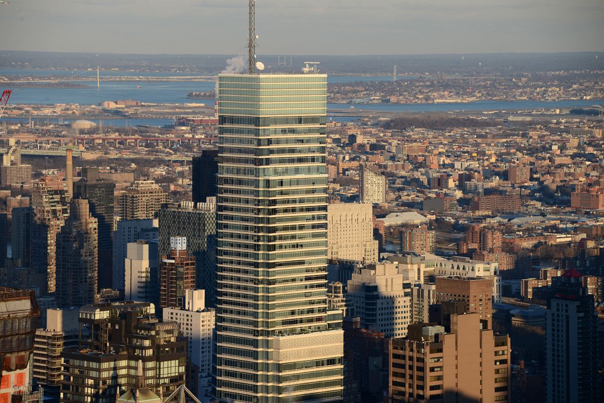 New York City Top Of The Rock 08C Northeast Bloomberg Tower Close Up Before Sunset